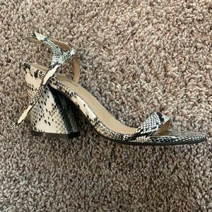 Snake print heels